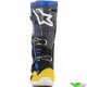 Alpinestars Tech 10 Motocross Boots - Black / Yellow / Blue / Fluo Red