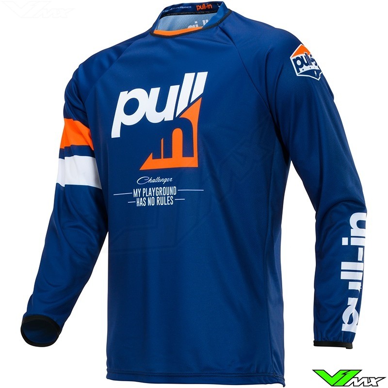 Pull In Challenger Race Motocross Jersey - Orange / Navy (XXXL)