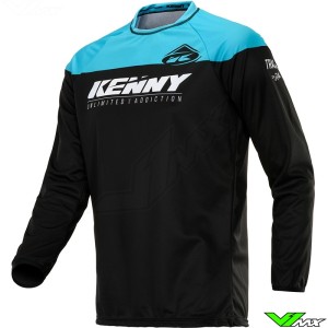 Kenny Track Motocross Jersey - Black / Turquoise (S/XXL)