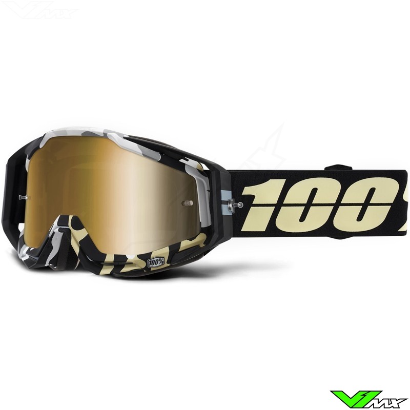 100% Racecraft Ergoflash Crossbril - Mirror Goud