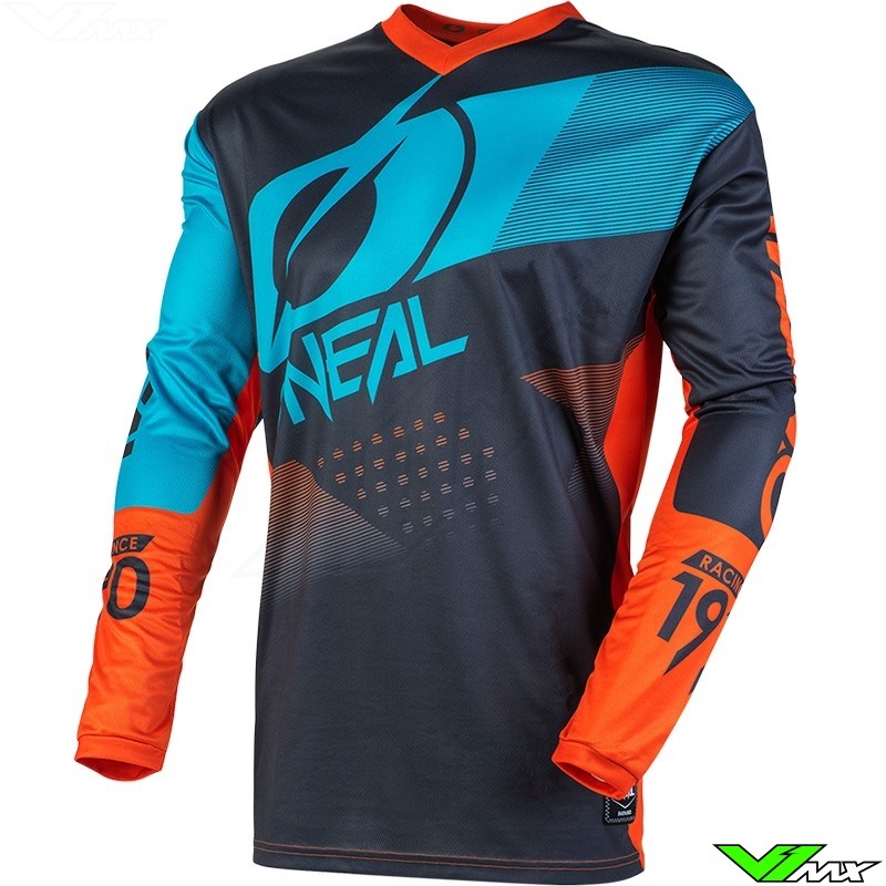 Oneal Element Factor 2020 Cross shirt - Grijs / Blauw / Oranje (M/L/XL)