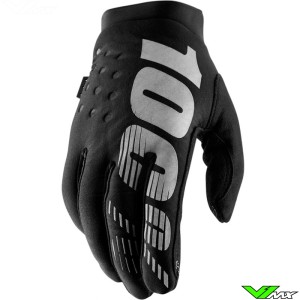 100% Brisker Motocross Gloves - Black