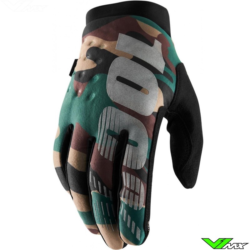 100% Brisker Motocross Gloves - Camo