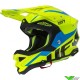 UFO Diamond Motocross Helmet - Fluo Yellow / Blue