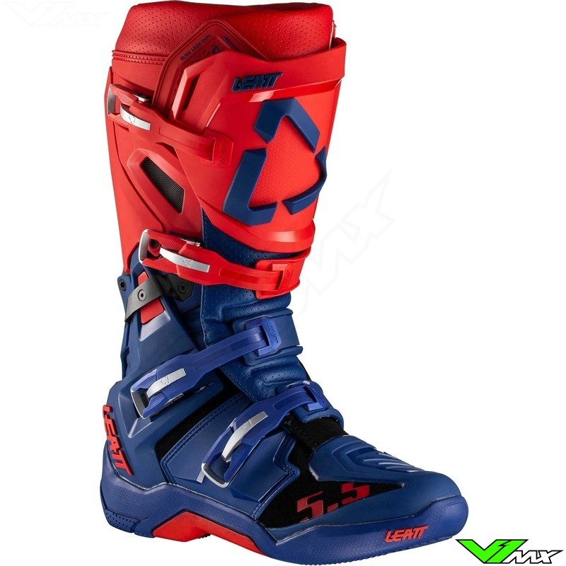 Leatt GPX 5.5 Flexlock Motocross Boots - Red / Blue
