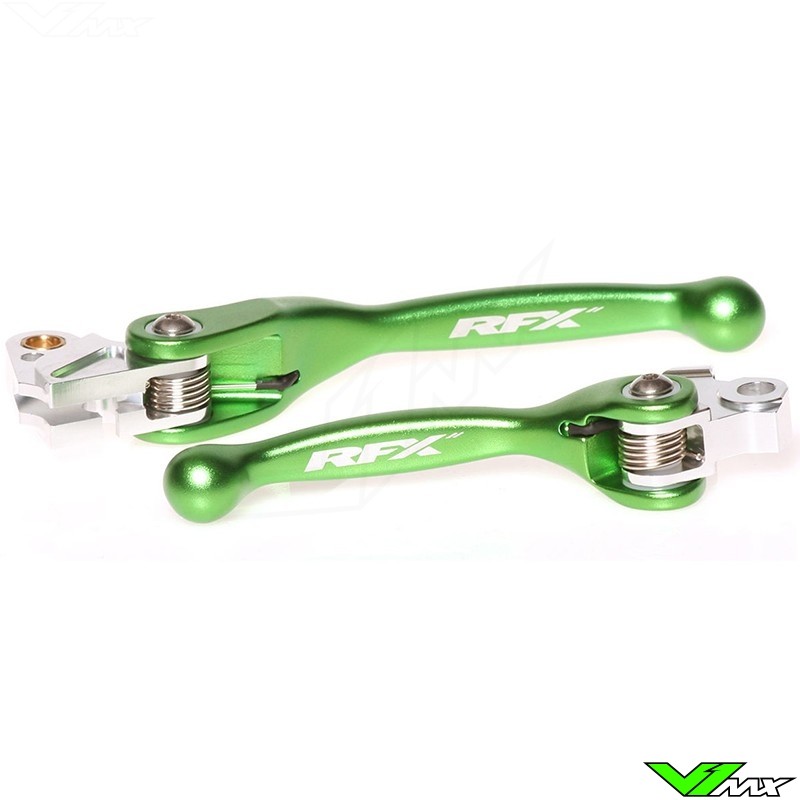 RFX Clutch / Front Brake Lever Set Green - Kawasaki KXF250 KXF450