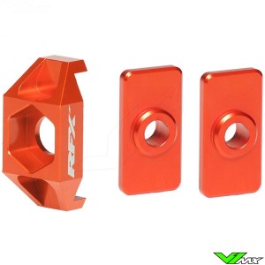 RFX Rear Axel Adjuster Blocks Orange - KTM 50SX