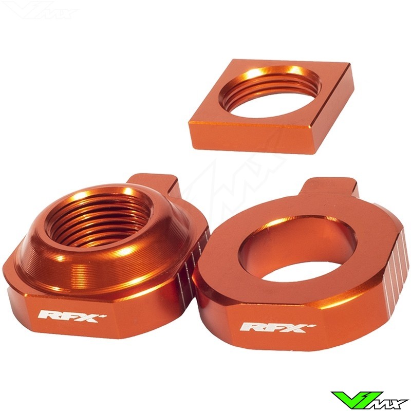 RFX Rear Axel Adjuster Blocks Orange - KTM 85SX