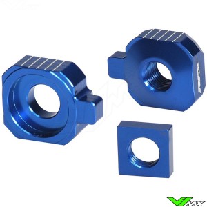 RFX Rear Axel Adjuster Blocks Blue - Husqvarna TC65