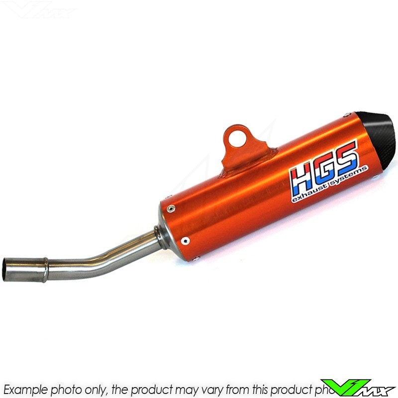 HGS Exhaust Silencer Orange Carbon - KTM 65SX