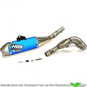 HGS Exhaust System Aluminium Blue - Kawasaki KXF250