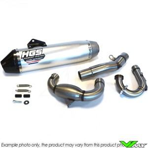 HGS Exhaust System Aluminium Carbon - Kawasaki KXF250