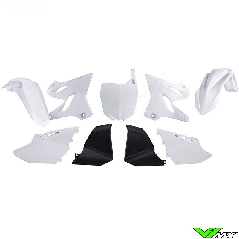 Rtech Plastic Kit Restyle White / Black - Yamaha YZ125 YZ250 YZ125X YZ250X