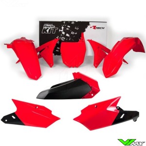 Rtech Plastic Kit CR Red / Black - Yamaha YZF250 YZF450