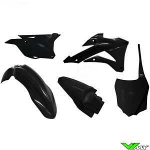 Rtech Plastic Kit Black - Kawasaki KX85 KX100