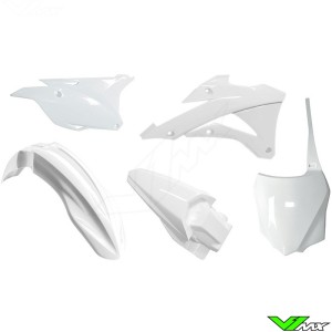 Rtech Plastic Kit White - Kawasaki KX85 KX100