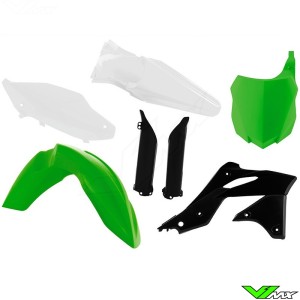 Rtech Plastic Kit KX Green / Black / White - Kawasaki KXF250