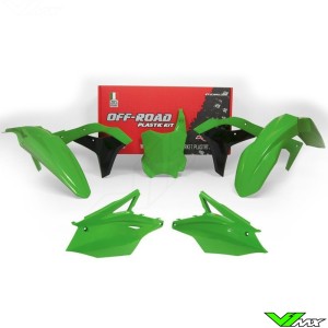 Rtech Plastic Kit KX Green / Black - Kawasaki KXF250