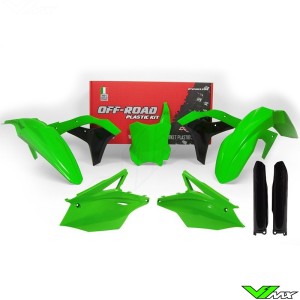 Rtech Plastic Kit Neon Green - Kawasaki KXF250