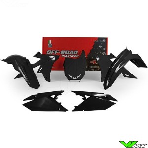 Rtech Plastic Kit Black - Suzuki RMZ250 RMZ450