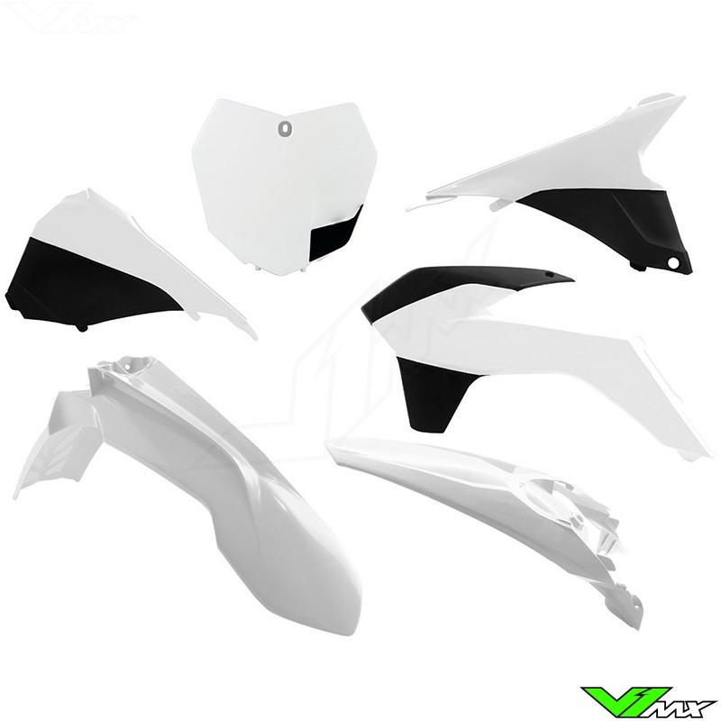 Rtech Plastic Kit White / Black - KTM 125SX 150SX 250SX 250SX-F 350SX-F 450SX-F