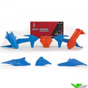 Rtech Plastic Kit Light Blue / K Orange - KTM