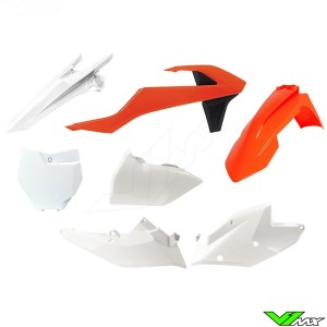 Rtech Plastic Kit Orange / White - KTM 125SX 150SX 250SX 250XC 300XC 250XC-F 350XC-F