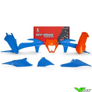 Rtech Plastic Kit K Orange / Light Blue - KTM 150EXC 250EXC 300EXC 450EXC 500EXC 250EXC-F 350EXC-F