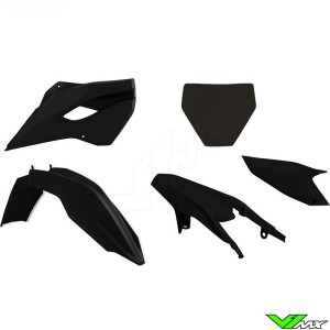 Rtech Plastic Kit Black - Husqvarna FC250 FC350 FC450 TC125 TC250