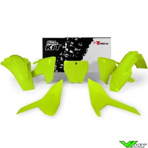 Rtech Plastic Kit Neon Yellow - Husqvarna FC250 FC350 FC450 FX350 FX450 TC125 TC250 TX300