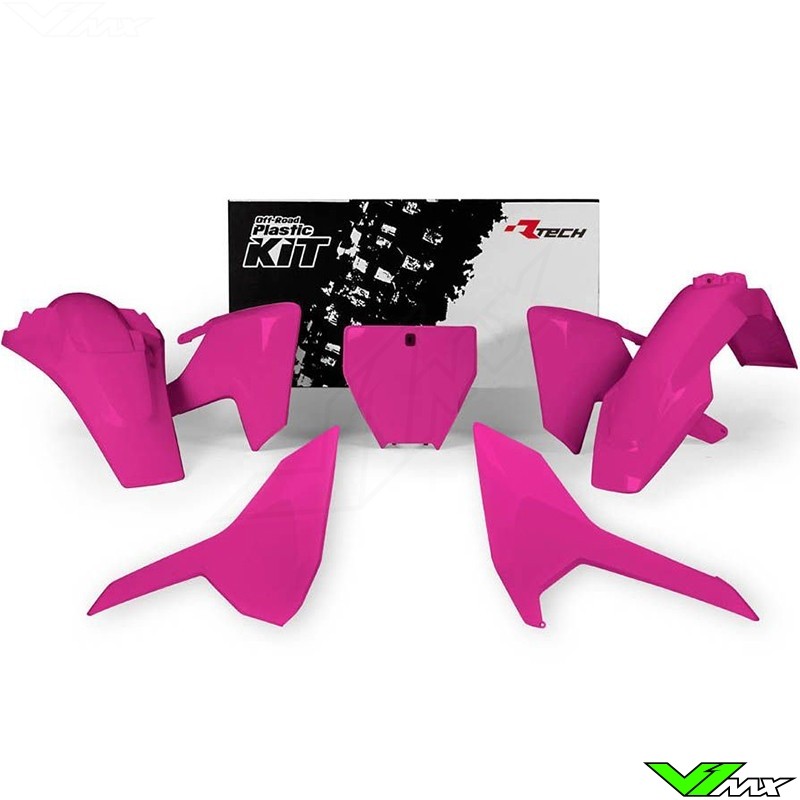 Rtech Plastic Kit Neon Pink - Husqvarna FC250 FC350 FC450 FX350 FX450 TC125 TC250 TX300