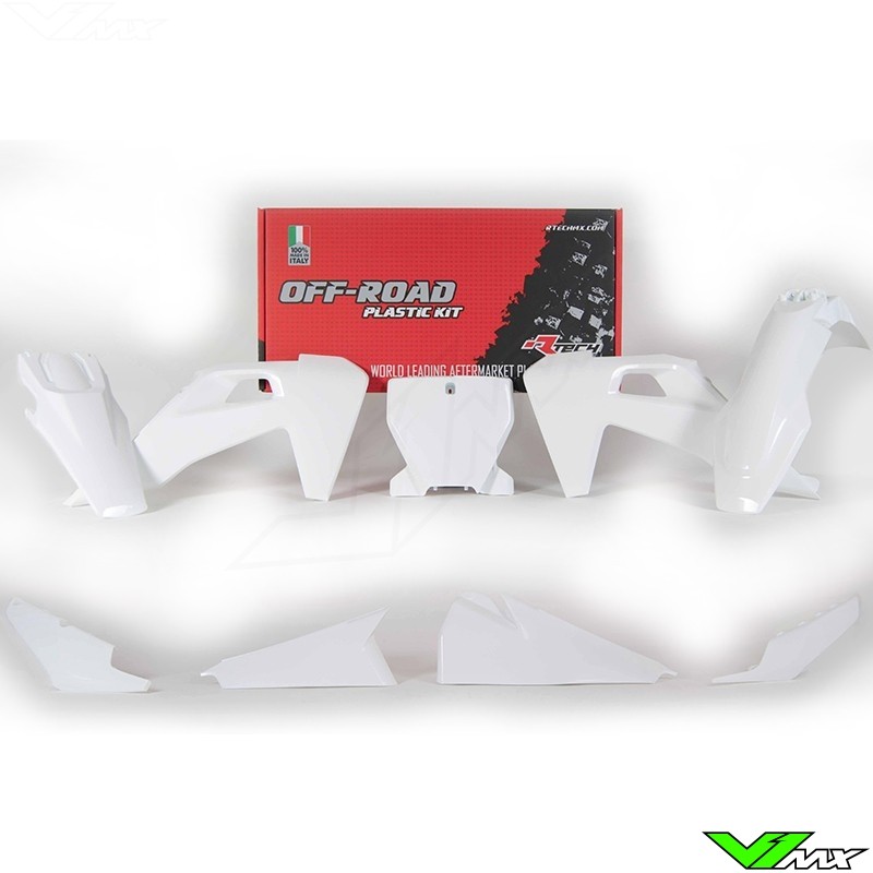 Rtech Plastic Kit White - Husqvarna FC250 FC350 FC450 FC450RockstarEdition FX350 FX450 TC125 TC250 TX300