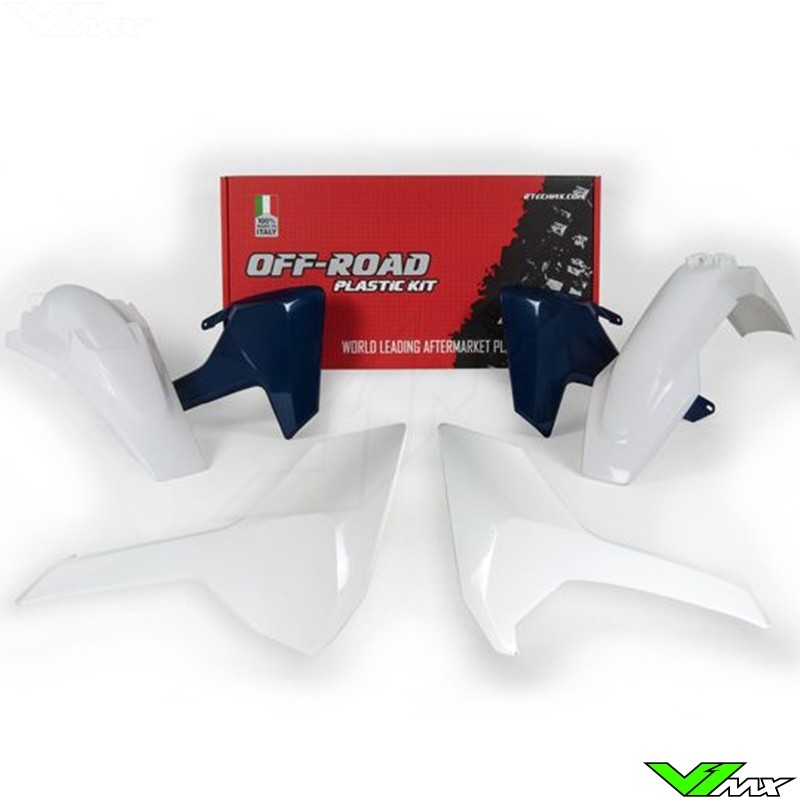 Rtech Plastic Kit White / HSQ Blue - Husqvarna FE250 FE350 FE450 FE501 TE150 TE250 TE300 TX125