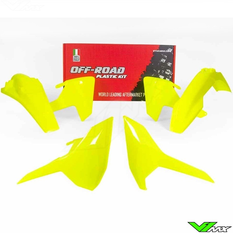 Rtech Plastic Kit Neon Yellow - Husqvarna FE250 FE350 FE450 FE501 TE150 TE250 TE300 TX125