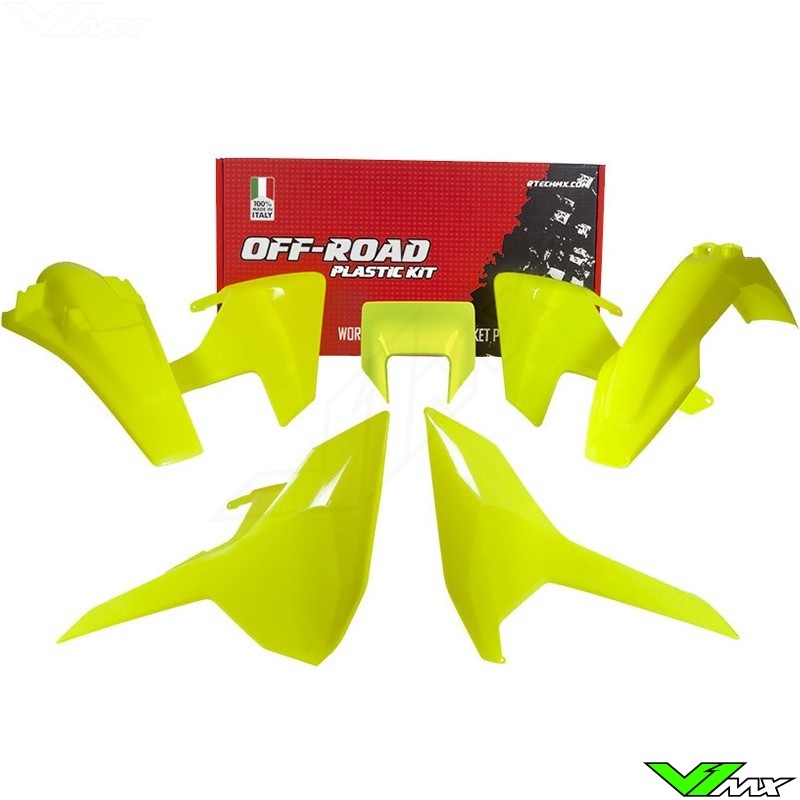 Rtech Plastic Kit Neon Yellow - Husqvarna FE250 FE350 FE450 FE501 TE150 TE250 TE300 TX125