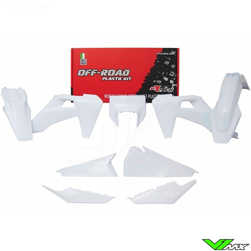 Rtech Plastic Kit White - Husqvarna FE250 FE350 FE450 FE501 TE150 TE250 TE300