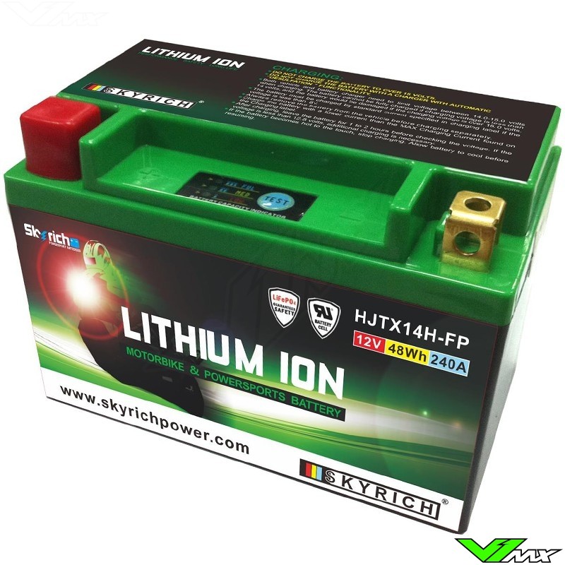 Skyrich LTX14-BS Lithium Ion Battery 12V 4Ah - Suzuki DR650RSE Husqvarna TE410 TE610