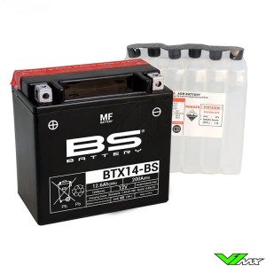 FQS YT7B-BS - Batería Moto 12v 6Ah 110A CCA + I - FQS Battery