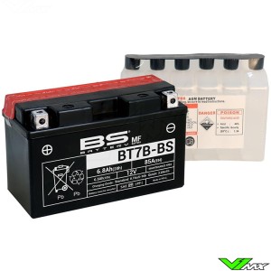 BS Battery BT7B-BS Accu 12V 6,8Ah - Kawasaki KLX400 Suzuki DRZ400 Yamaha TT-R250