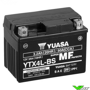 YUASA YTX4L-BS Accu 12V 3,2Ah - KTM Suzuki Honda Yamaha Husqvarna Husaberg