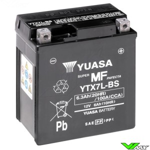 YUASA YTX7L-BS Battery 12V 6,3Ah - Suzuki DR200 Honda CRF250L XR200