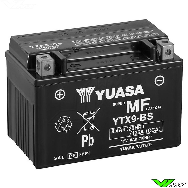 YUASA YTX9-BS Accu 12V 8,4Ah - Kawasaki KLX650R Suzuki DR650SE