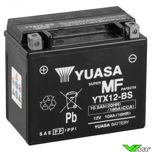 YUASA YTX12-BS Battery 12V 10,5Ah - Suzuki DR650RE DR650SES