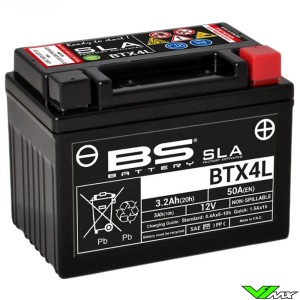 BS Battery BTX4L SLA Battery 12V 3Ah - KTM Suzuki Honda Yamaha Husqvarna Husaberg