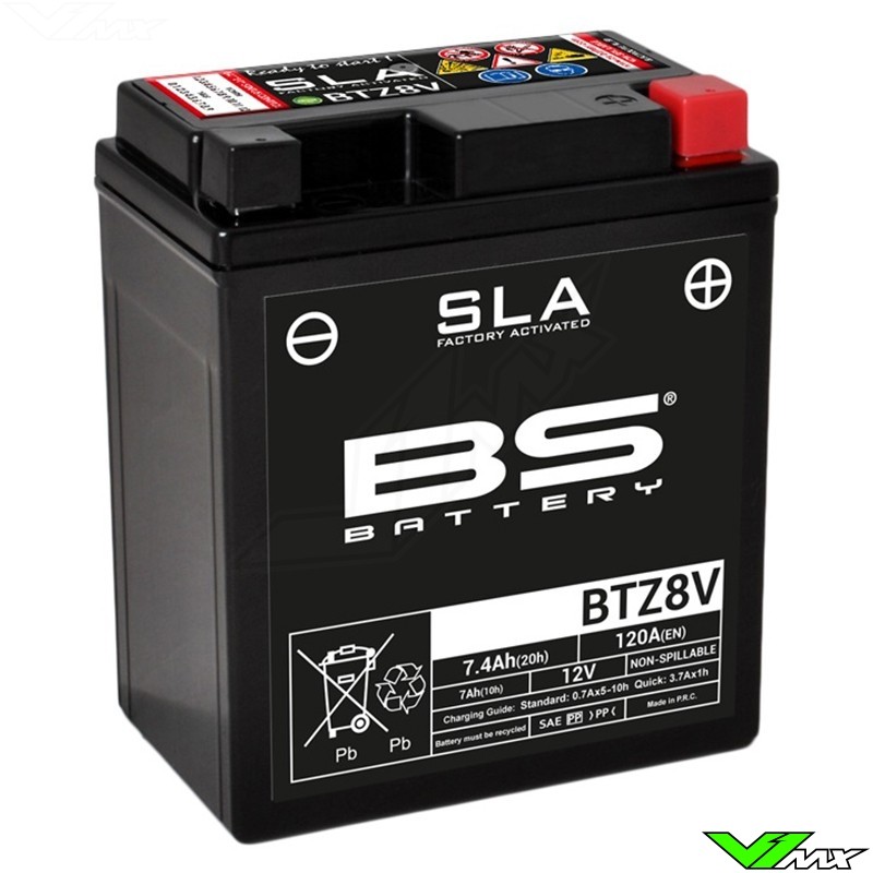 acuut Shinkan oplichter BS Battery BTZ8V SLA Battery 12V 7Ah - Honda CRF250L