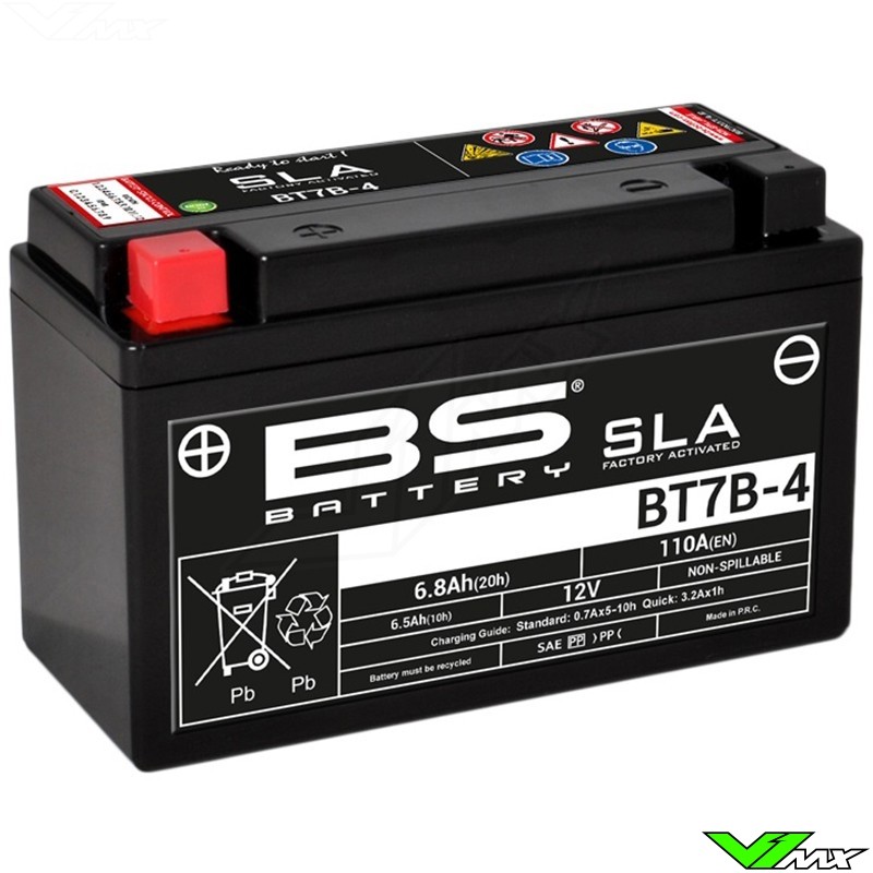 BS Battery BT7B-4 SLA Accu 12V 6.5Ah - Kawasaki KLX400 Suzuki DRZ400 Yamaha TT-R250