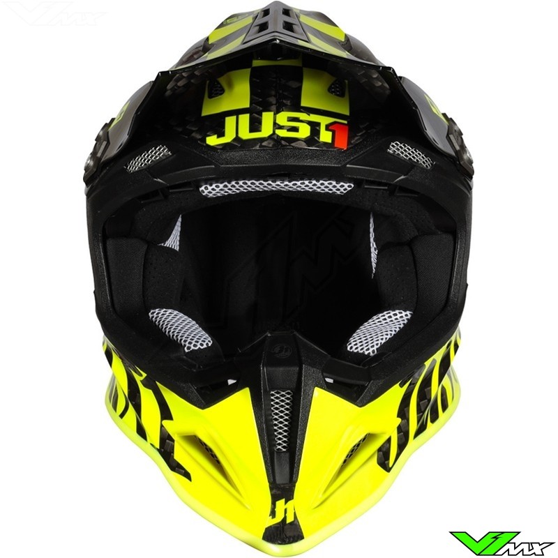 J12 Motocross Helmet - Pro Racer Fluo Yellow / Carbon