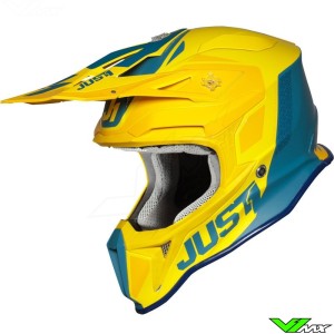 Just1 J18 Motocross Helmet - Pulsar / Yellow / Blue