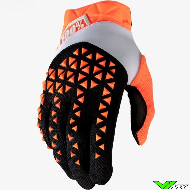 100% Airmatic Motocross Gloves - Orange (S)