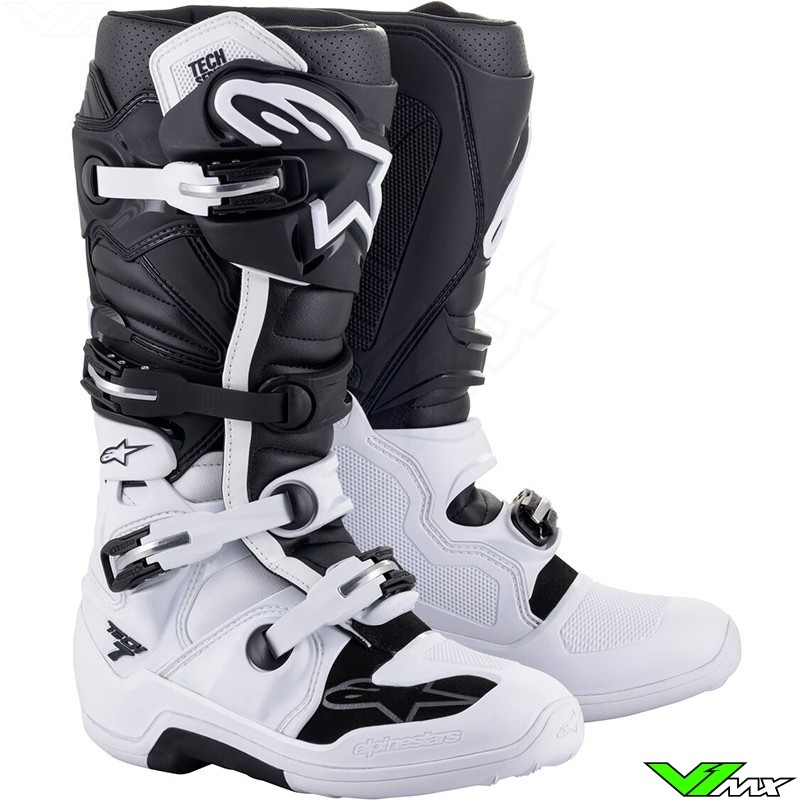 Alpinestars TECH 7 Motocross Boots - White / Black
